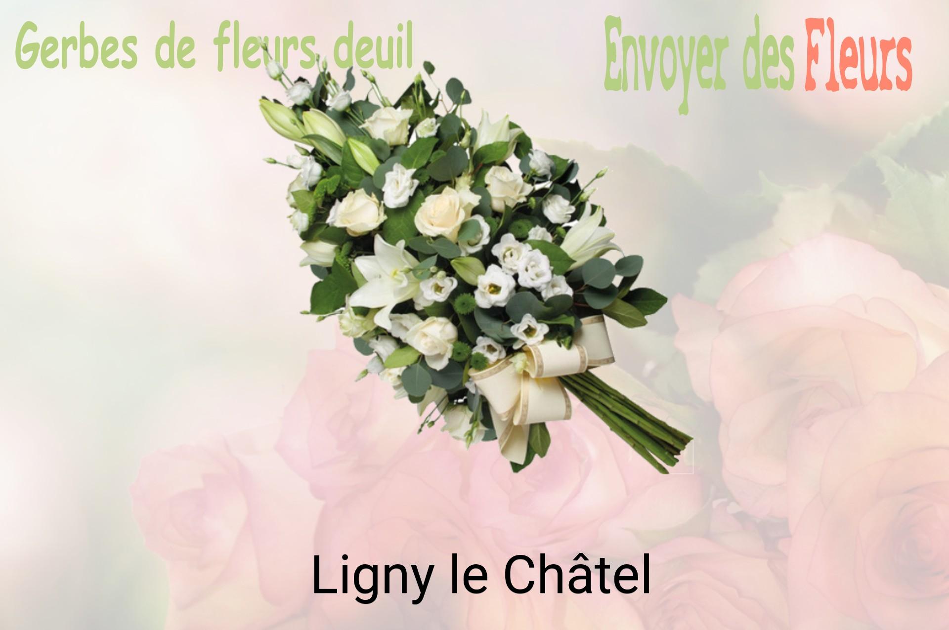 Gerbe de fleurs de deuil livrée à Ligny-le-Châtel